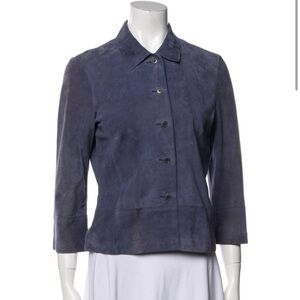 Women's Blue Suede Jacket